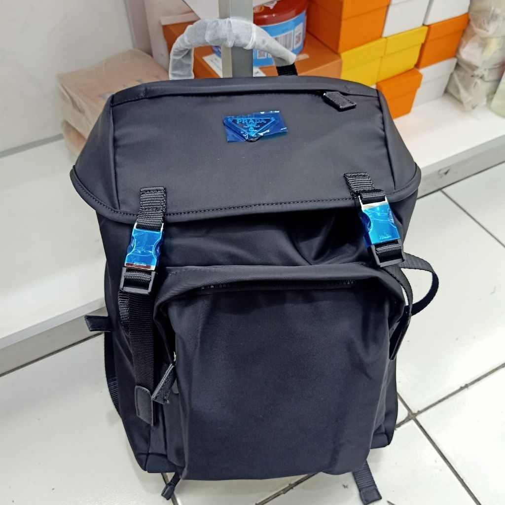 tas ransel Nylon serut black backpack nylon unisex