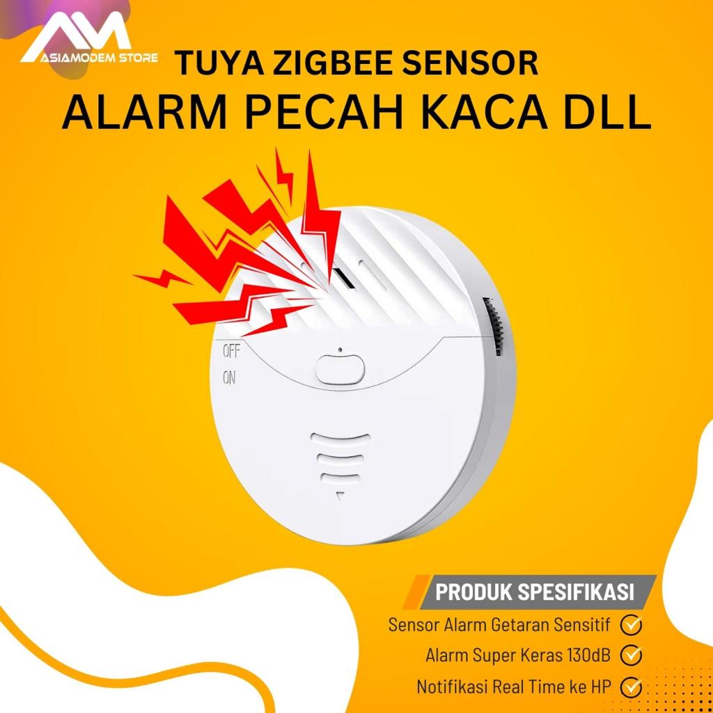 Alarm Pintu Jendela Tuya Smart WiFi 130dB | Sensor Getar Anti Maling | Smart Life App Notifikasi HP
