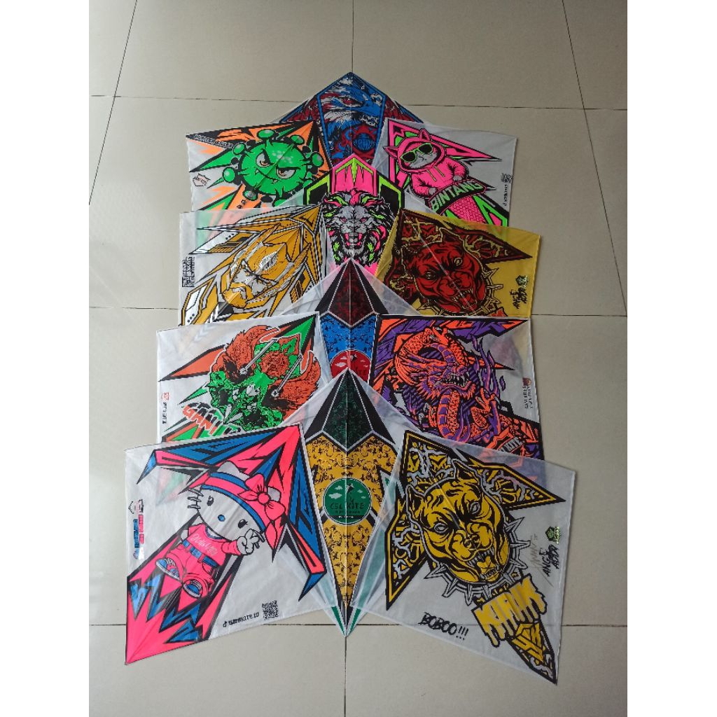 layangan turnamen/koleksi warok x nstd biru 12pcs