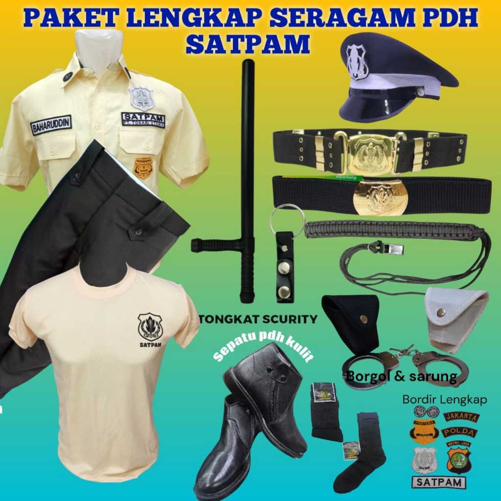 seragam pdh satpam paket lengkap