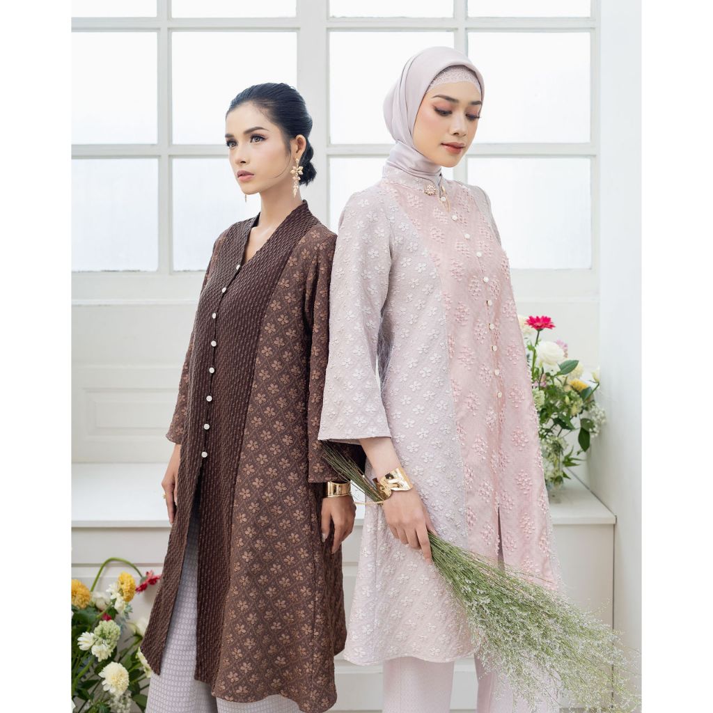 Alaia Long Outer Tenun - Long Outer Tenun Bulu - Premium Long Outer Wanita