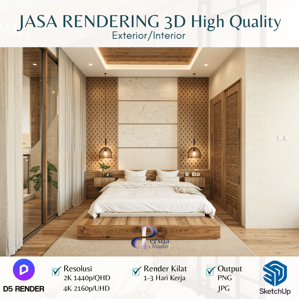 [PERSUA STUDIO] Jasa Render 2K, 4K - D5 Render Interior & Eksterior Arsitektur, Mahasiswa, Professio