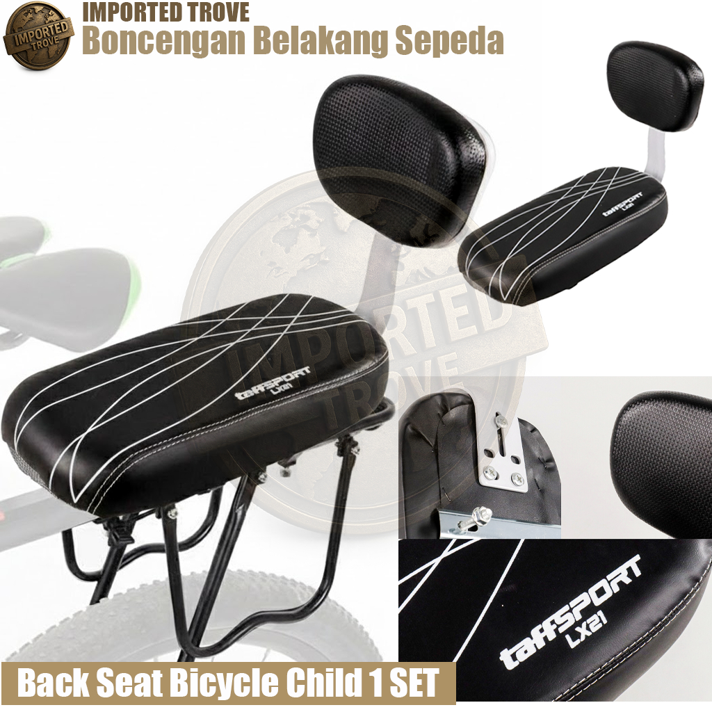 boncengan sepeda belakang empuk, aksesoris sepeda taffsport, kursi bonceng anak sepeda, sandaran pun