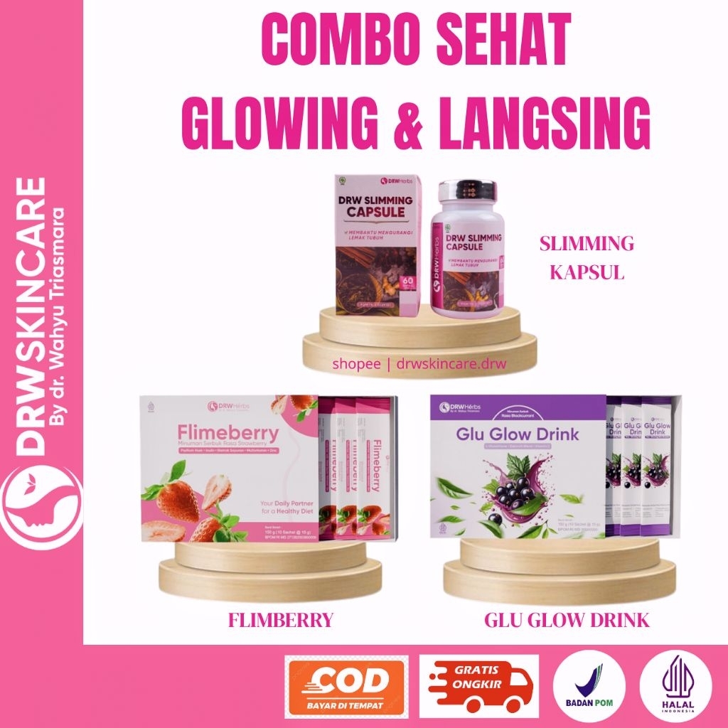 Paket Combo sehat glowing & langsing drw skincare