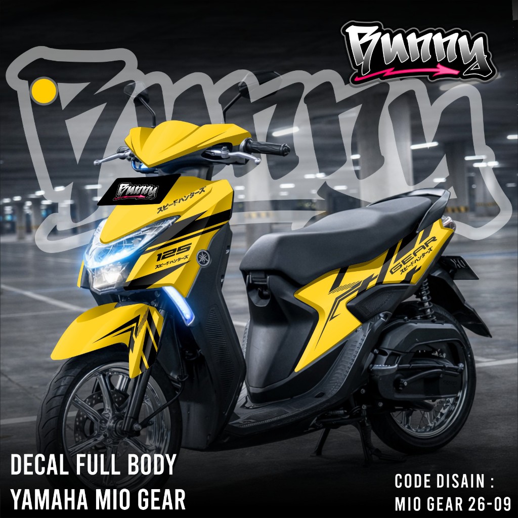 (COD) TERBARU Decal Sticker Motor Yamaha Mio Gear Tahun 2020 2021 2022 2023 2025 Full body - Stiker 