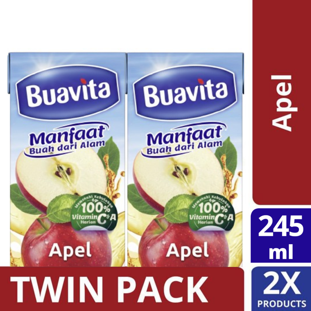 Buavita Apple Jus Buah Kemasan 2 x 245ml