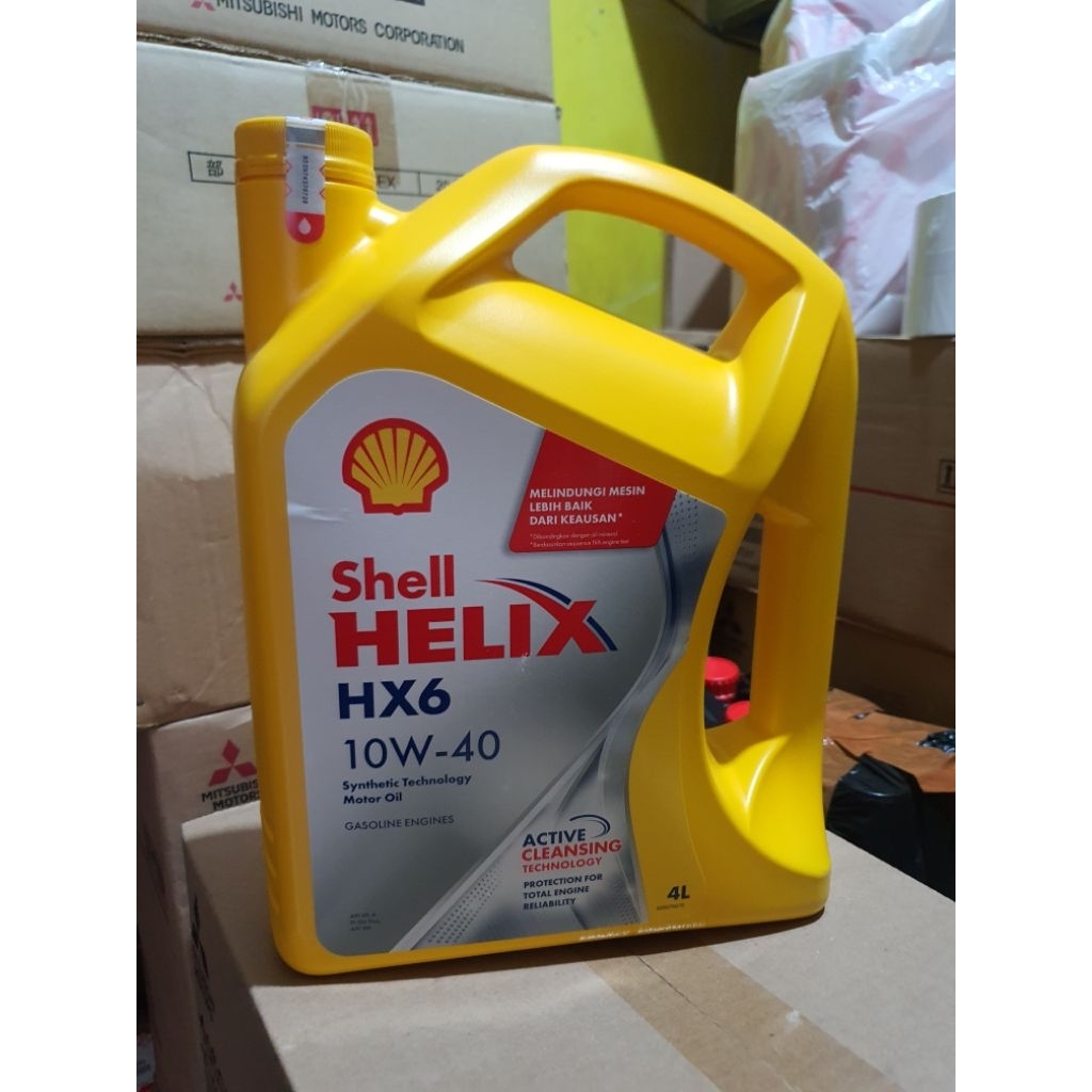 Oli mobil shell helix hx6 10w-40 4 liter 100% ORI