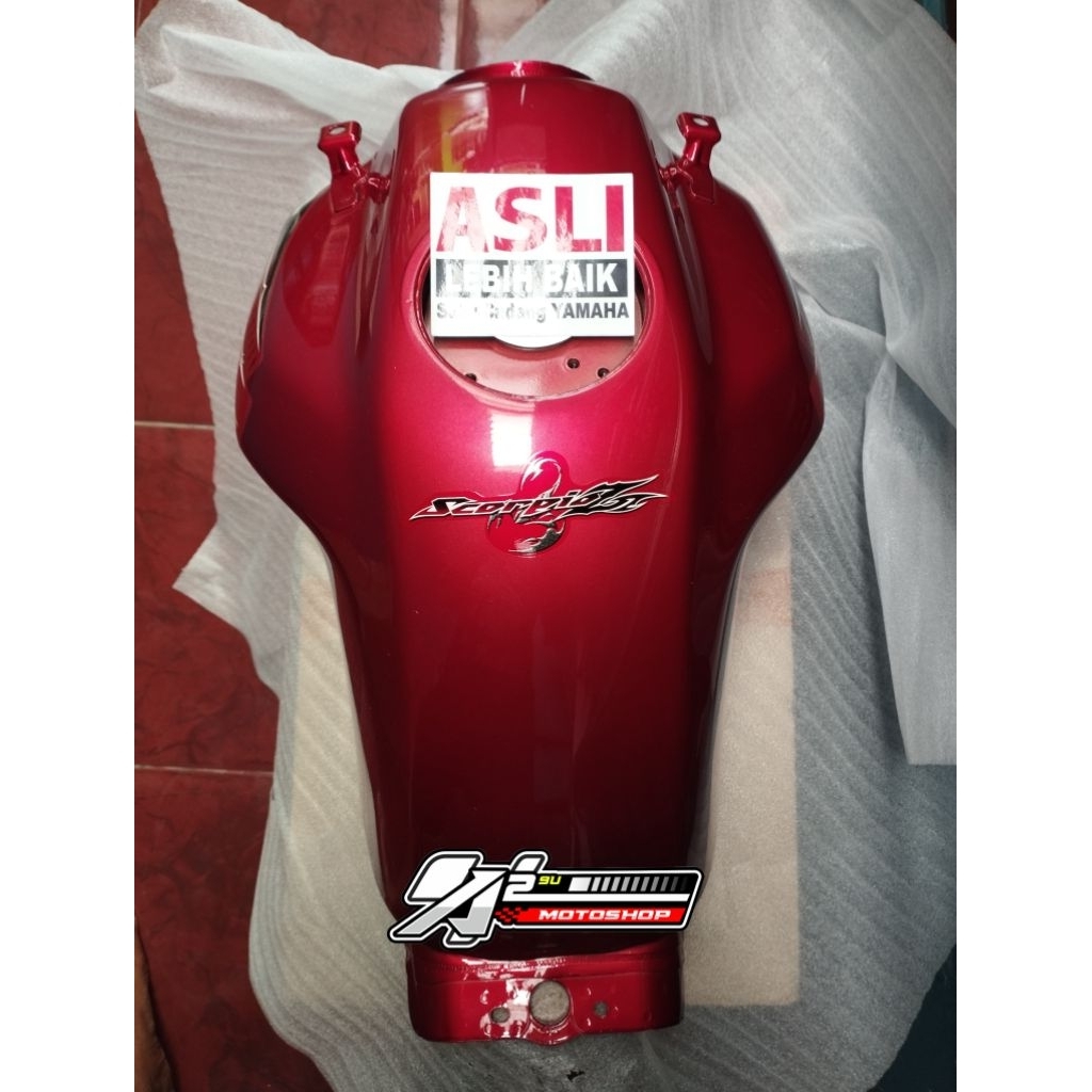 Tangki Scorpio Z New merah striping 2013 Original