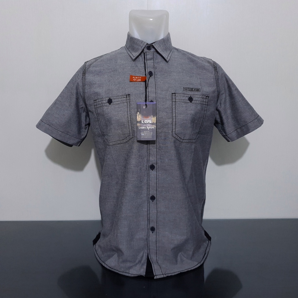 Baju Kemeja LGS Jeans - Slim Fit - Size M - Lebar Dada 52 cm - Original 100% - New - Baru