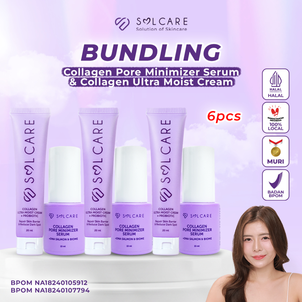 BELI 2 DAPAT 11 Bundling Collagen Pore Minimizer Serum + Ultra Moist Cream