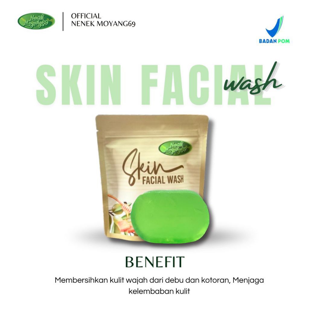 NENEK MOYANG69 Skin Facial Wash - Sabun Wajah Membersihkan Debu & Kotoran Menjaga Kelembaban Kulit