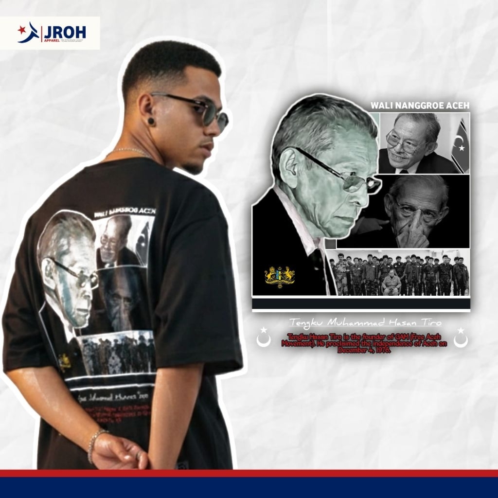 Kaos Sablon Tengku Muhammad Hasan Tiro / Sablon Satuan /Cotton Combed