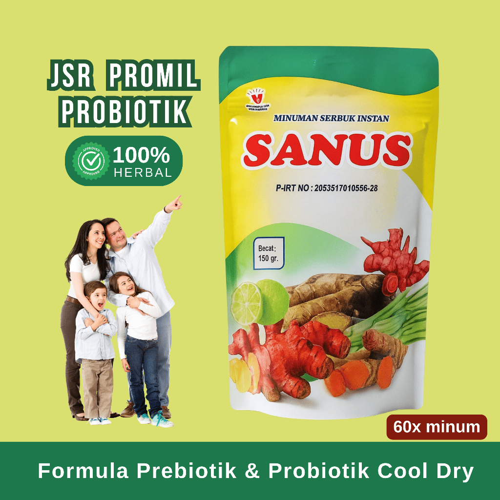 SANUS Herbal Promil Pria Wanita Minuman Program Hamil Alami JSR 150gr Original Asli Halal