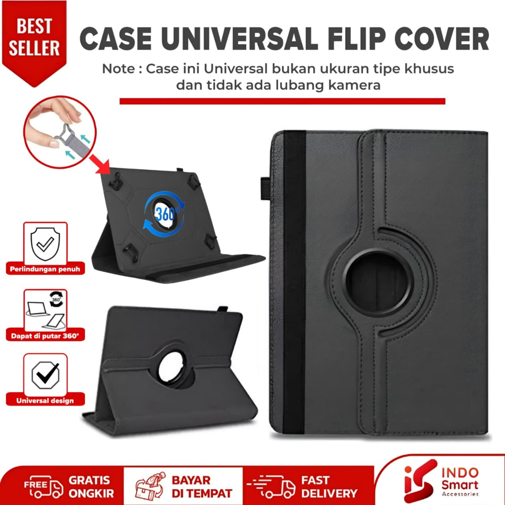 Case Universal Tablet 10 inch | Tab 10 Inci | Tablet 10 Inci Universal | Rotary Flip Cover Casing