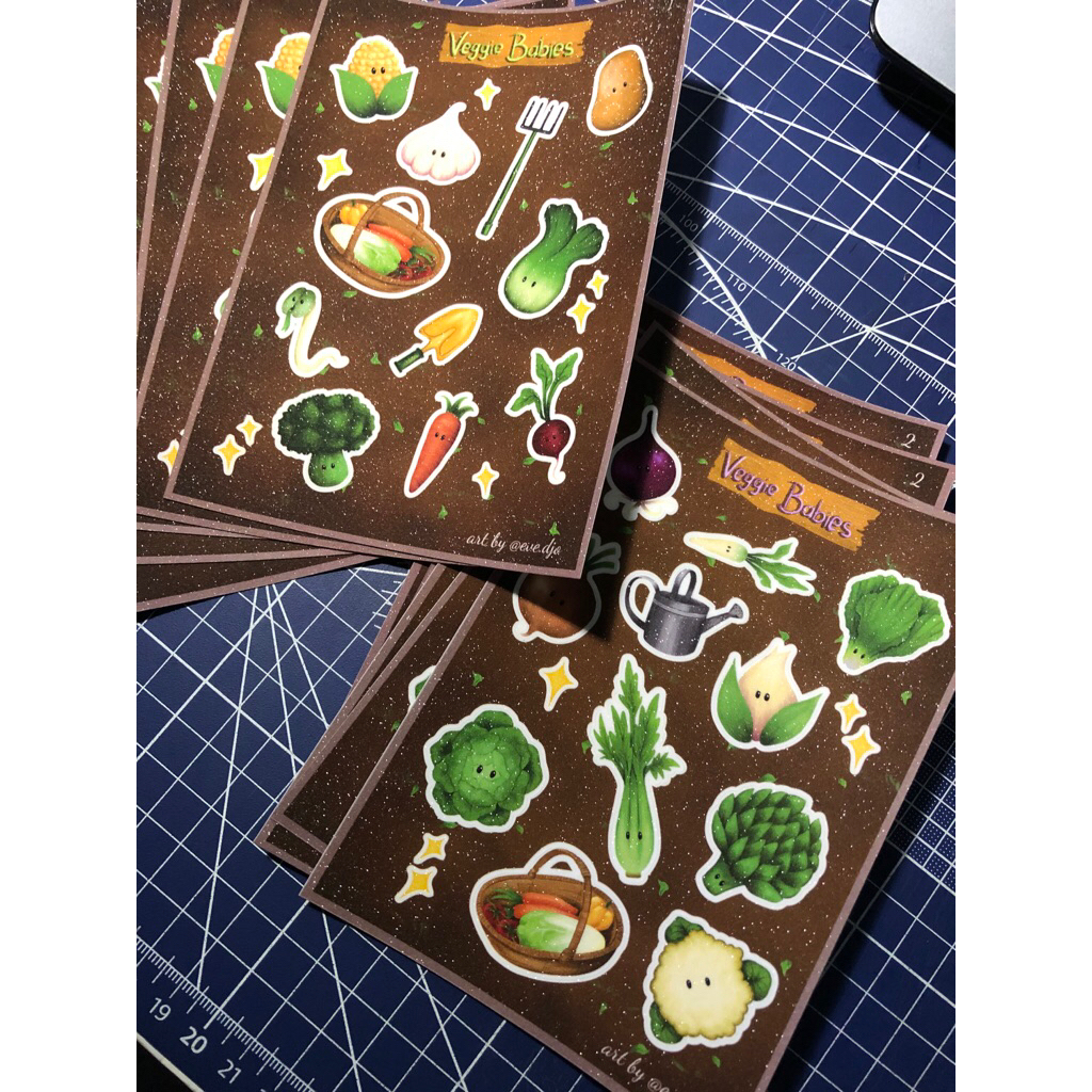Veggie Babies Sticker Sheet by Eve Djo