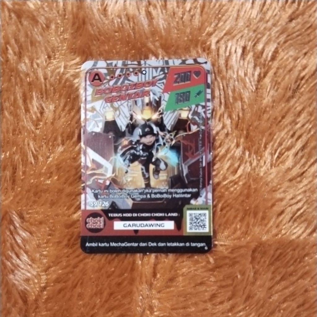 kartu boboiboy gentar ori