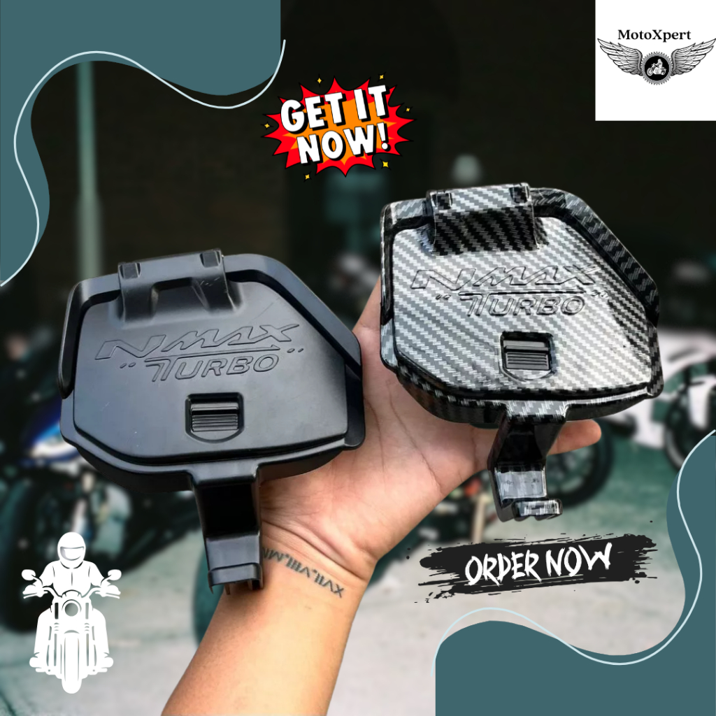 Cover Tutup Laci Tombol Depan Kiri + GANTUNGAN barang Nmax New 2024 2025 nmax turbo Tutup Laci Nmax 