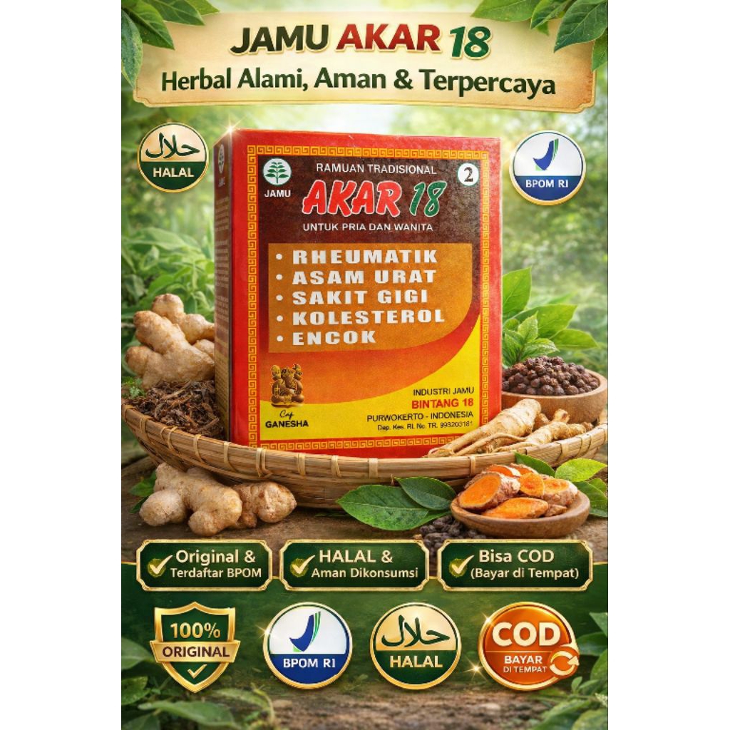 Jamu Tradisional Akar 18 – Original & Terpercaya