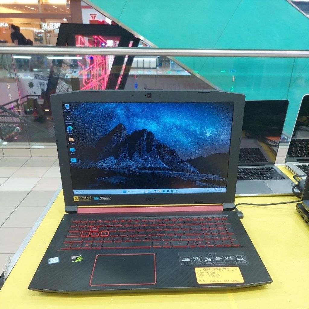 Laptop Acer Nitro 5 AN515-52 core i5-8300H Nvidia geforce GTX 1050 Ram 8gb ssd 256Gb 1211
