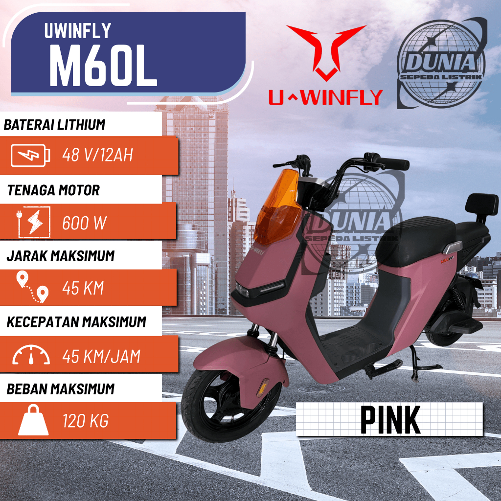 SEPEDA LISTRIK UWINFLY M60L