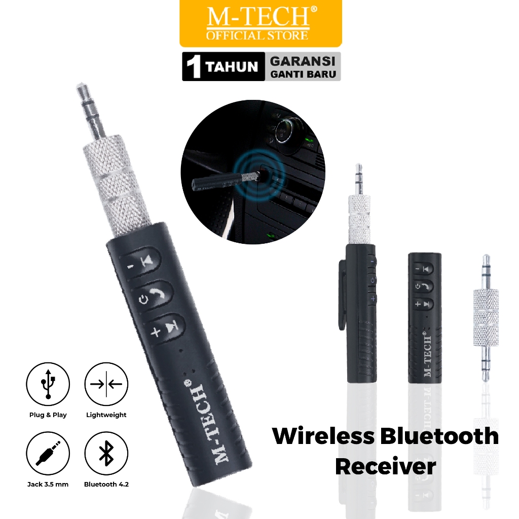 MTECH Bluetooth Audio Receiver Jack 3.5 Music Audio Bluetooth 3.0 Wireless Audio Receiver