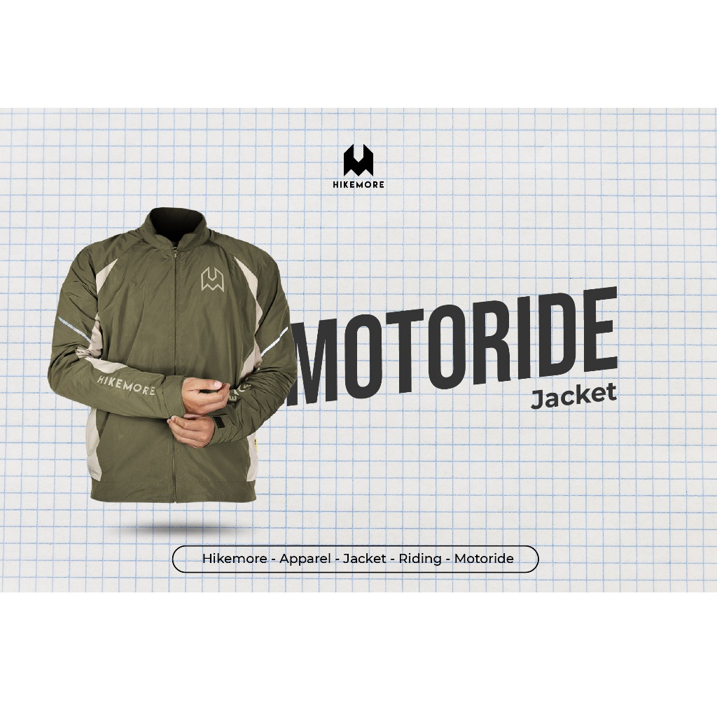 Hikemore - Jaket Motoride Windbreaker Unisex Jaket Motor Original
