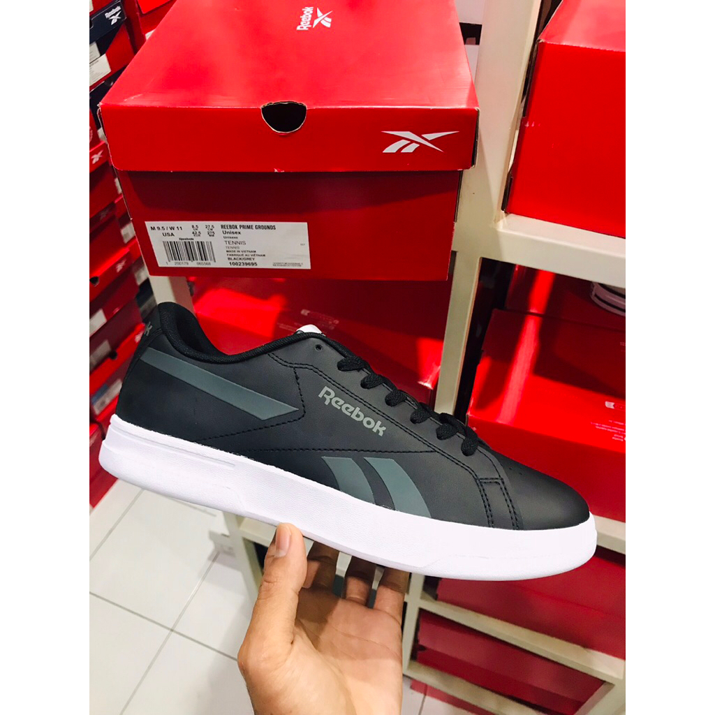 BIG SALE REEBOK GROUNDS BLACK [100020403] ORIGINAL SEPATU PRIA/SEKOLAH/HITAM/SNEAKERS