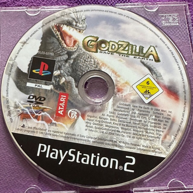 kaset ps2 ori pal godzilla