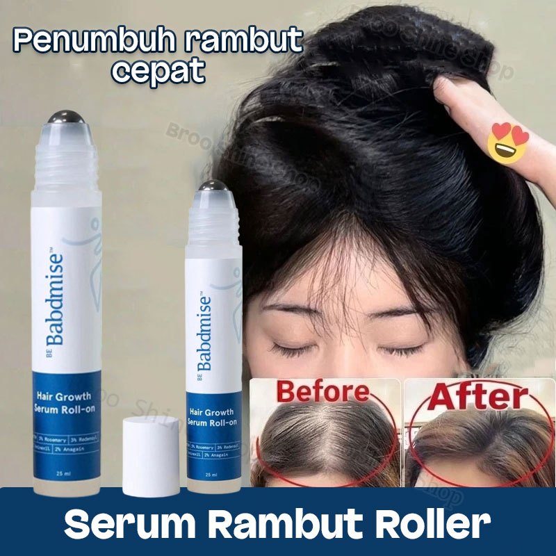 Serum Rambut Roller Minyak Penumbuh Rambut Cepat Pelebat Rambut Pertumbuhan Rambut Hair Oil Rosemary
