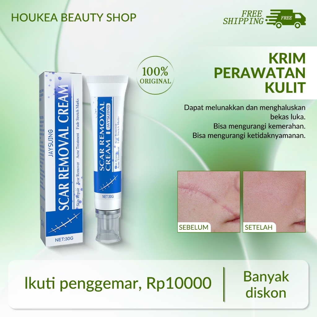Jaysuing Penghilang Bekas Luka 30g Krim Penghilang Bekas Luka Menghilangkan Bekas Luka Koreng  Jeraw