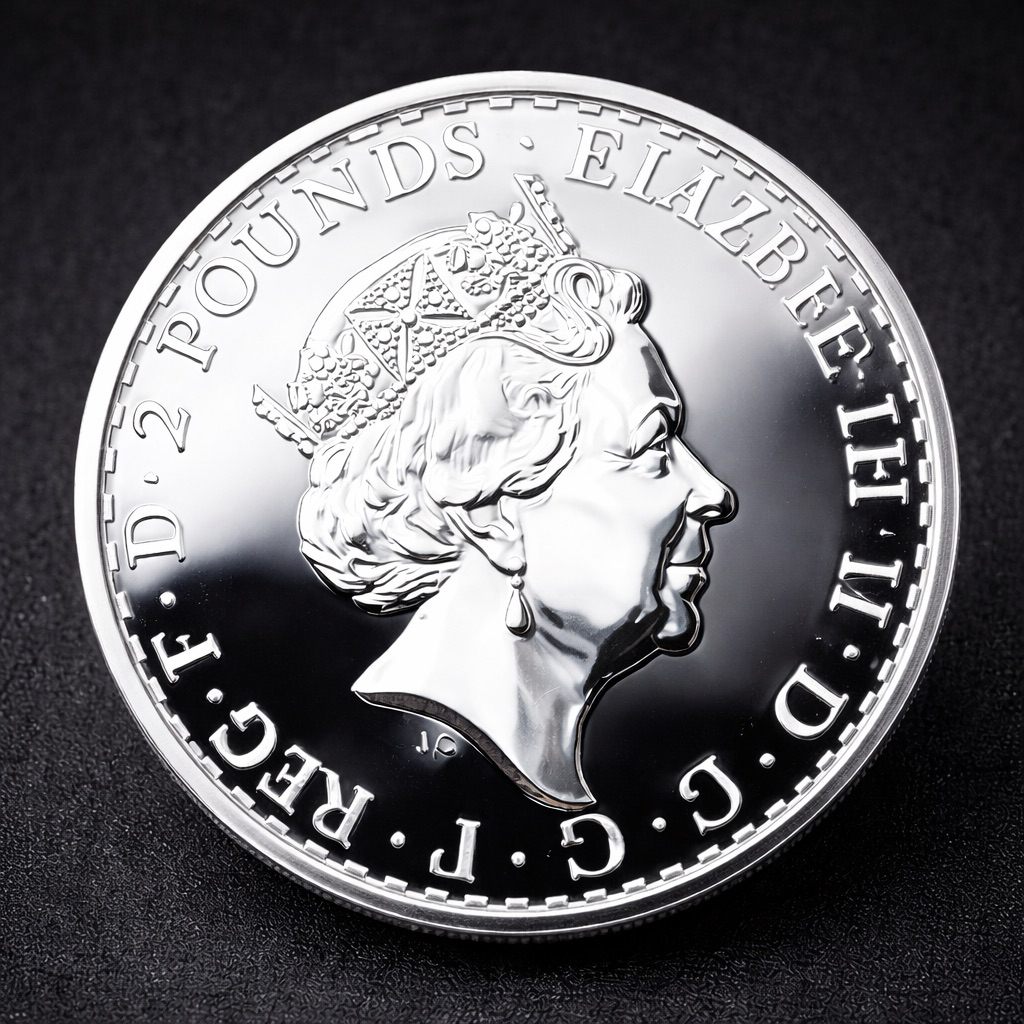 Silver Coin | Koin Perak 1 Oz Britannia 2023 .999 Fine Silver 2 Pounds UK Royal Mint Original Bullio
