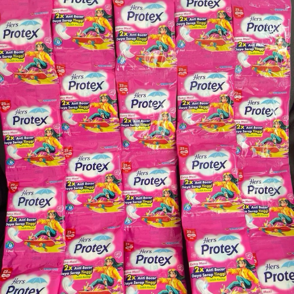 5 Renceng Hers Protex Extra Maxi Isi 50 Sachet Pembalut Wanita Nonwing Harga Murah 2x Anti Bacteri D