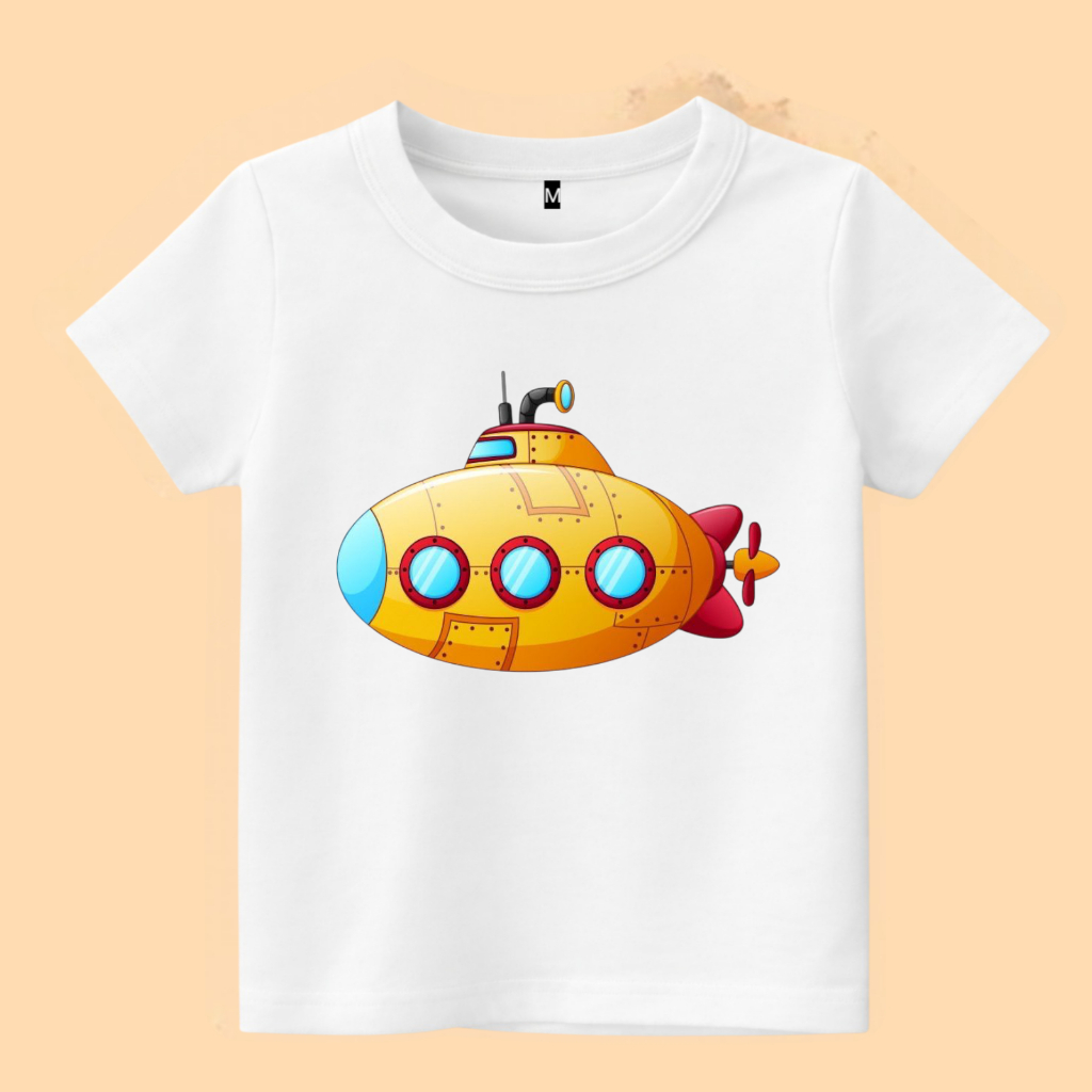 Baju kaos anak gambar kapal selam