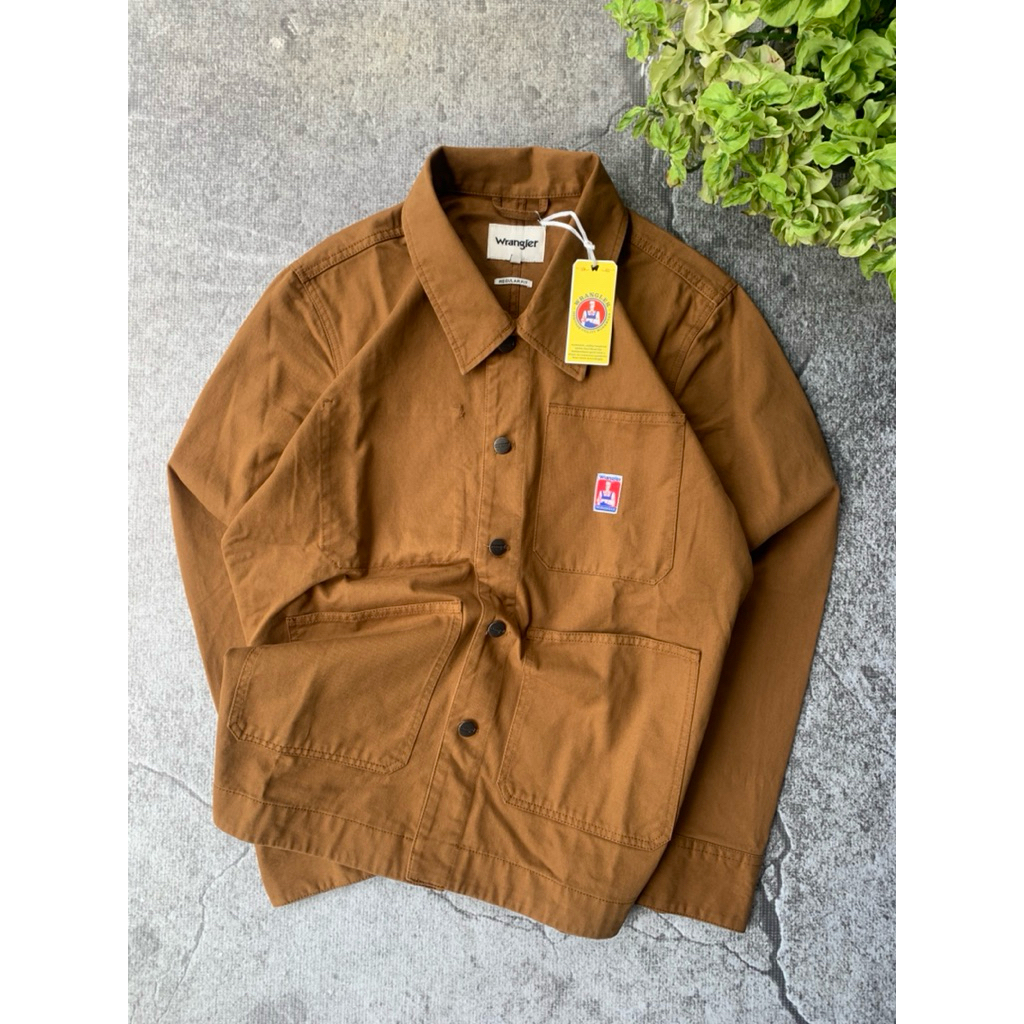 JACKET Original WRANGLER Coach Jacket Brown • L