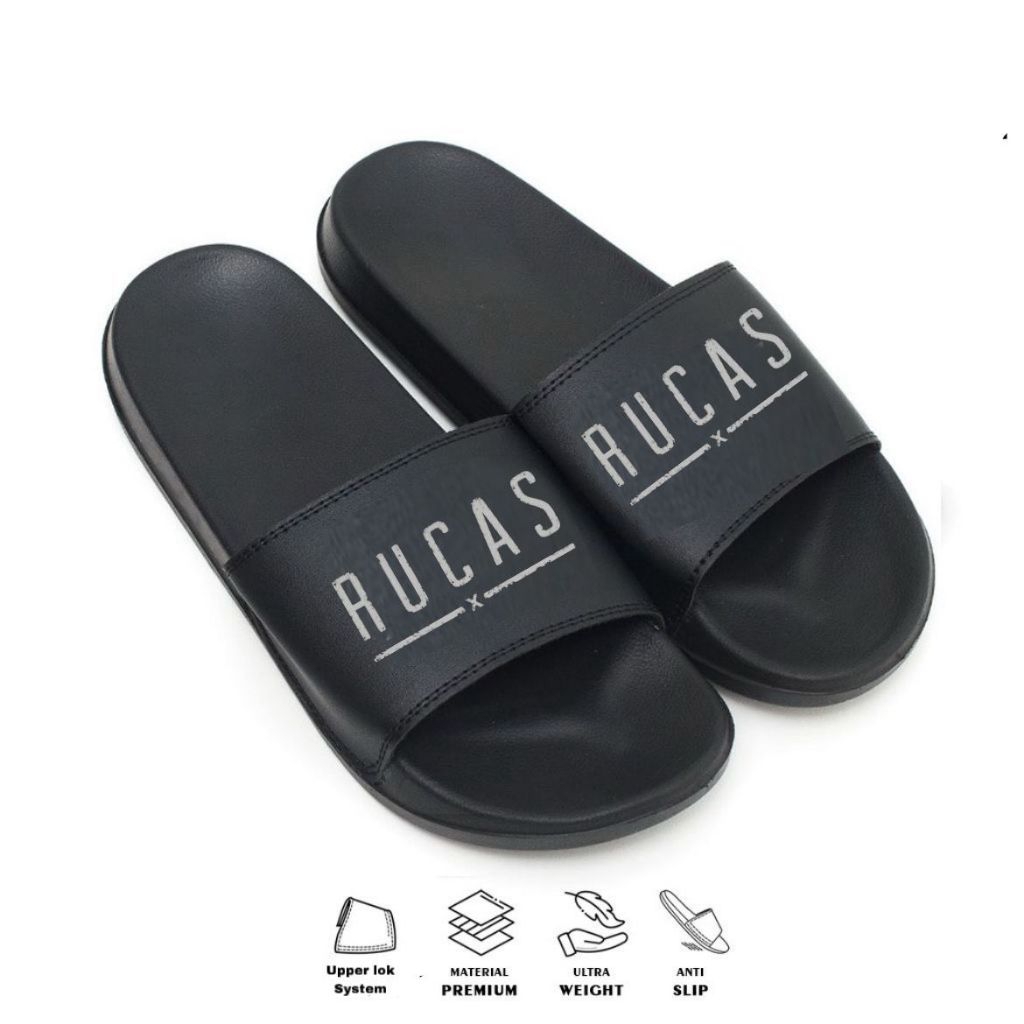 Sandal Slop Rucas sandal Slide Pria wanita tanpa lem sandal slop cewek cowok