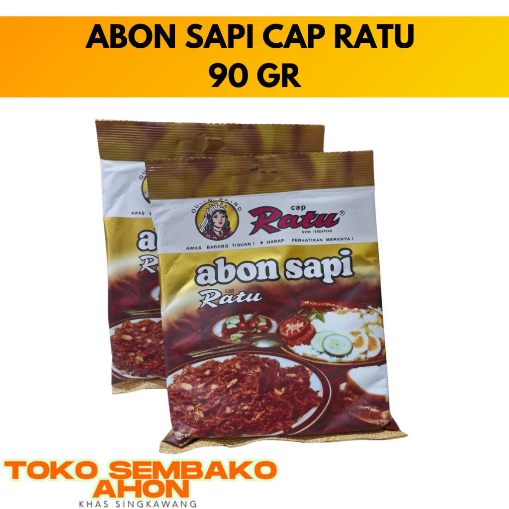 ABON SAPI CAP RATU 90 GR / Abon Sapi Ratu 90g / Abon Sapi Enak / Abon Kering Sapi / Abon Cap Ratu Or