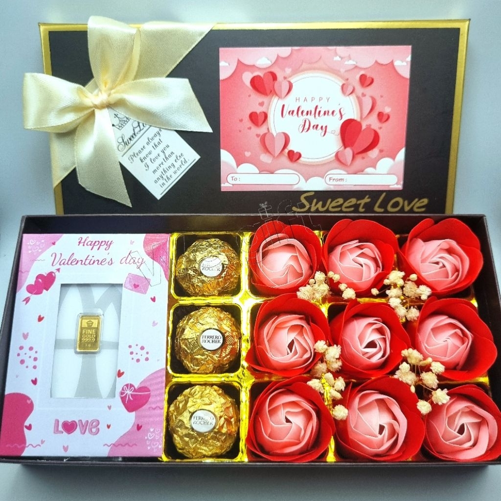 Kado Emas Antam 1gr Ulang Tahun | Wedding | Anniversary Flower Box