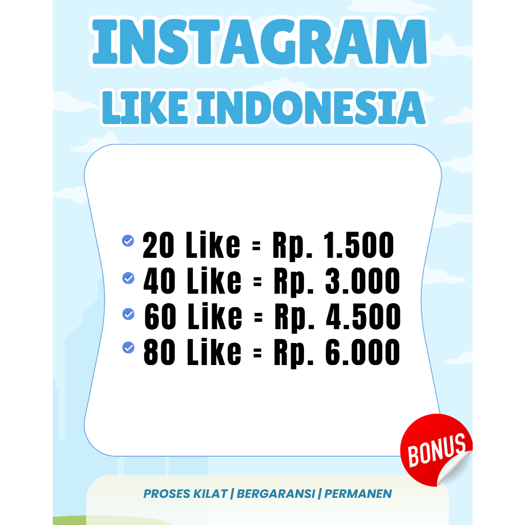 Like Instagram Indonesia Permanen Like IG Indo Reel
