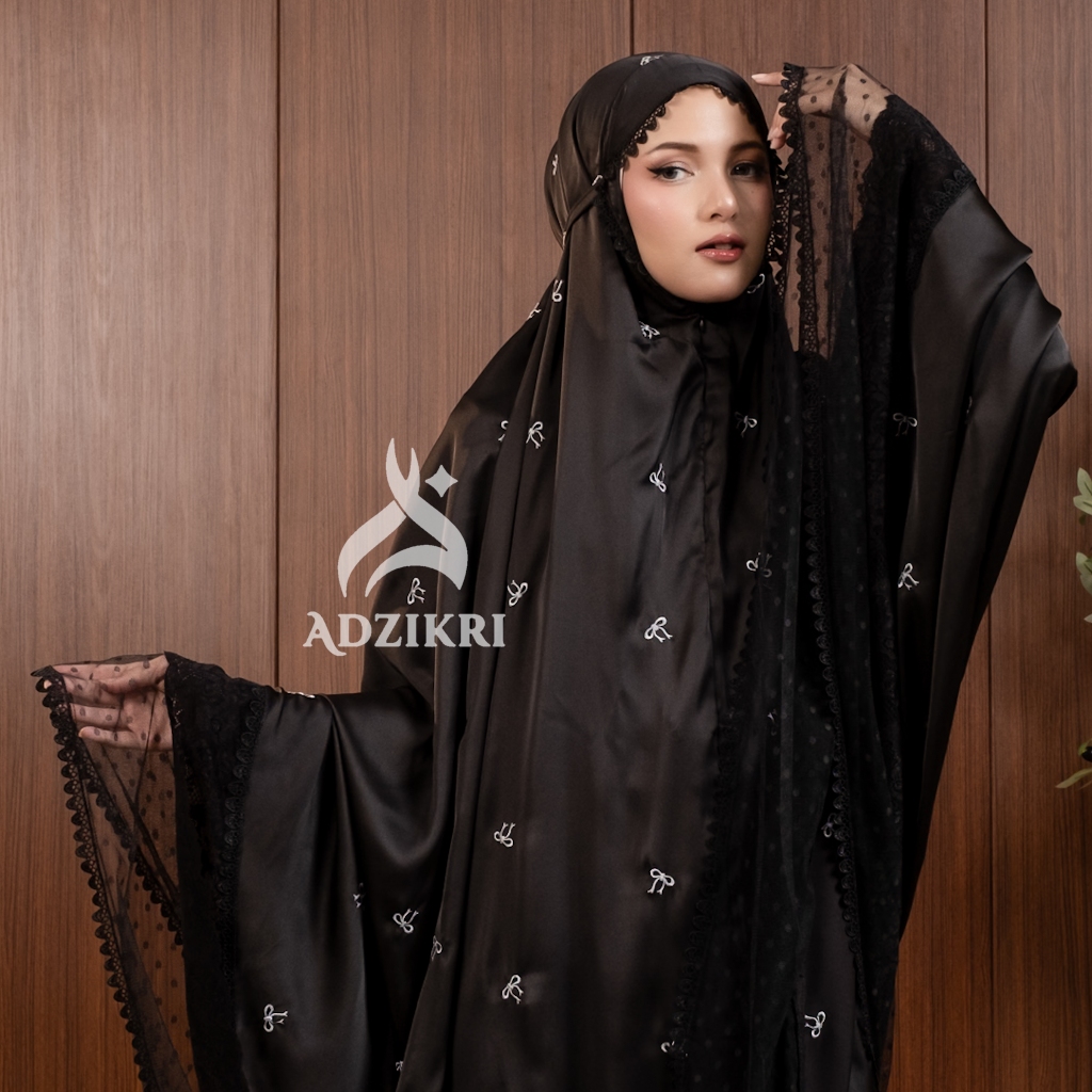 ADZIKRI - Mukena Dewasa Premium Silk 2in1 Bordir Coquette