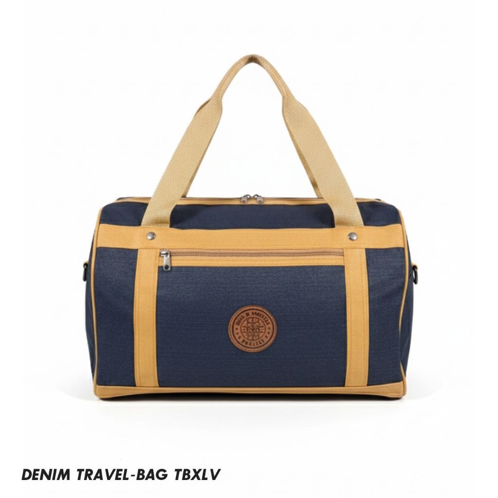 TAS TRAVELLING DENIM TRAVEL BAG. TAS UNTUK BEPERGIAN BUAT TEMPAT BAJU DLL