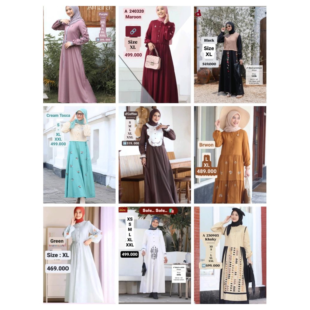 GAMIS DANNIS ORI UKURAN XL