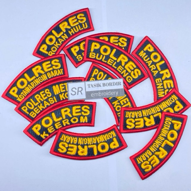 ATRIBUT POLRI BORDIR LKS POLRES SATUAN