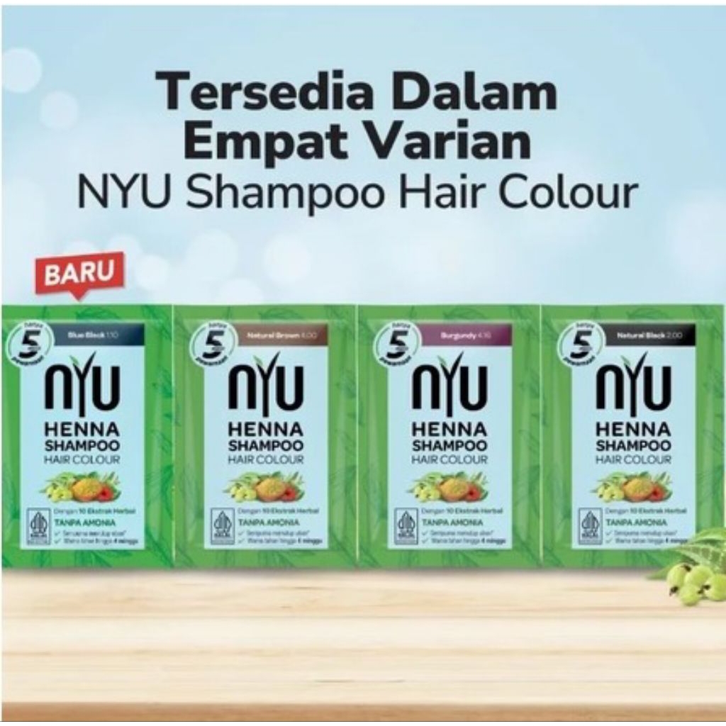 Shampoo Pewarna Rambut NYU Henna shampoo