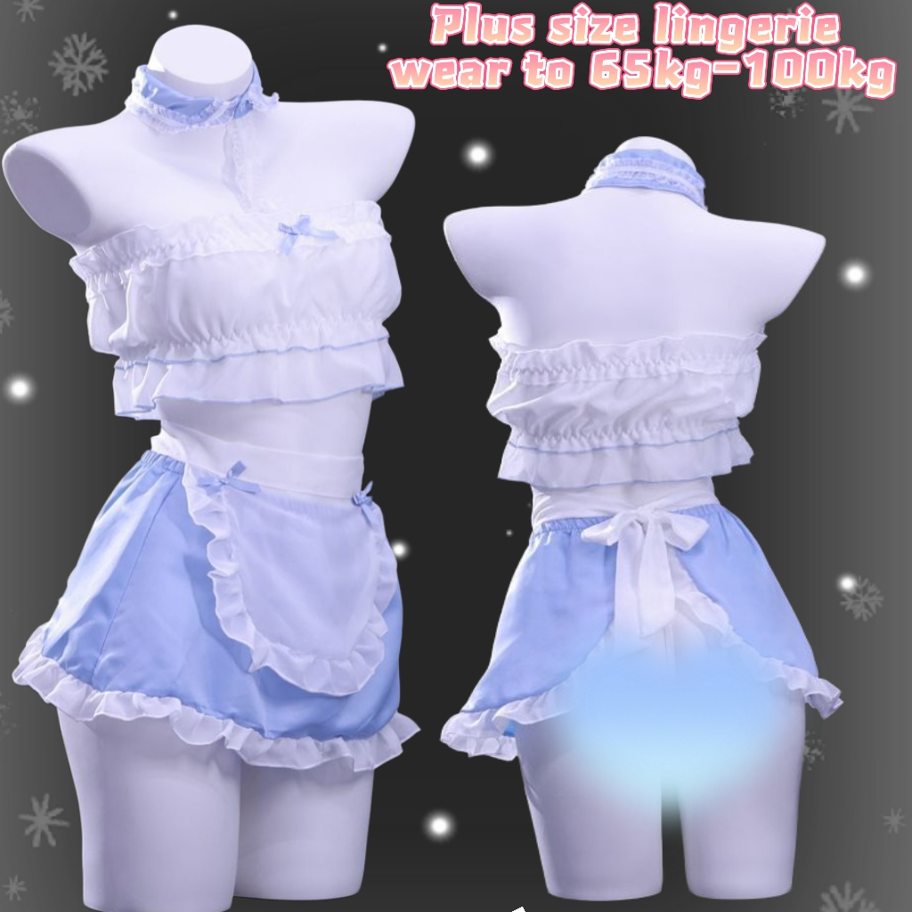 local delivery baju dinas big size lingerie jumbo BigSize Cosplay Costume maid lingerieing wanita ho