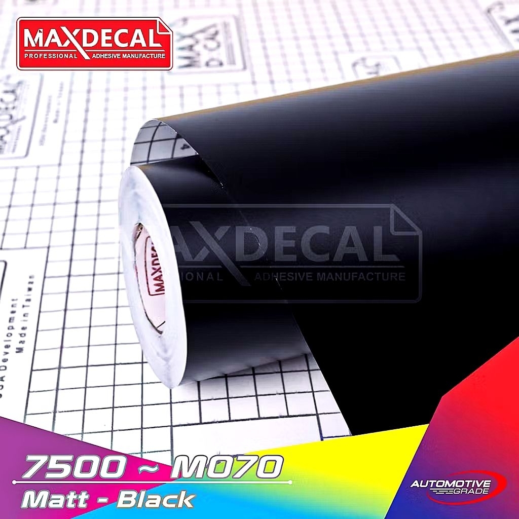 Sticker Skotlet Hitam Doff MAXDECAL [Meteran]