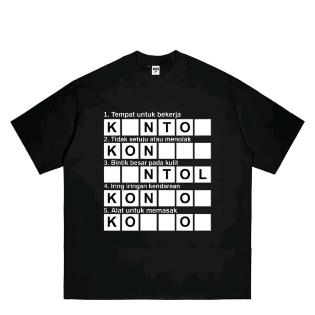 Kaos sablon tekateki kntl t-shirt distro unisex adem keren