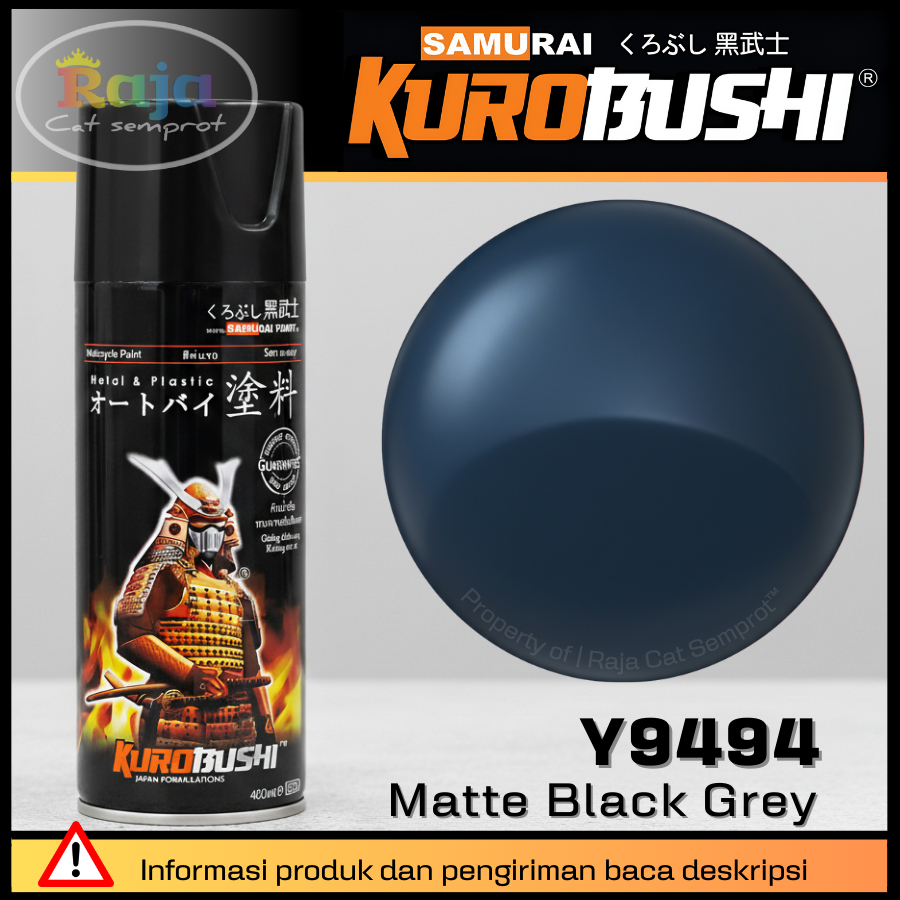 Samurai Paint : Matte Black Grey - Y9494*