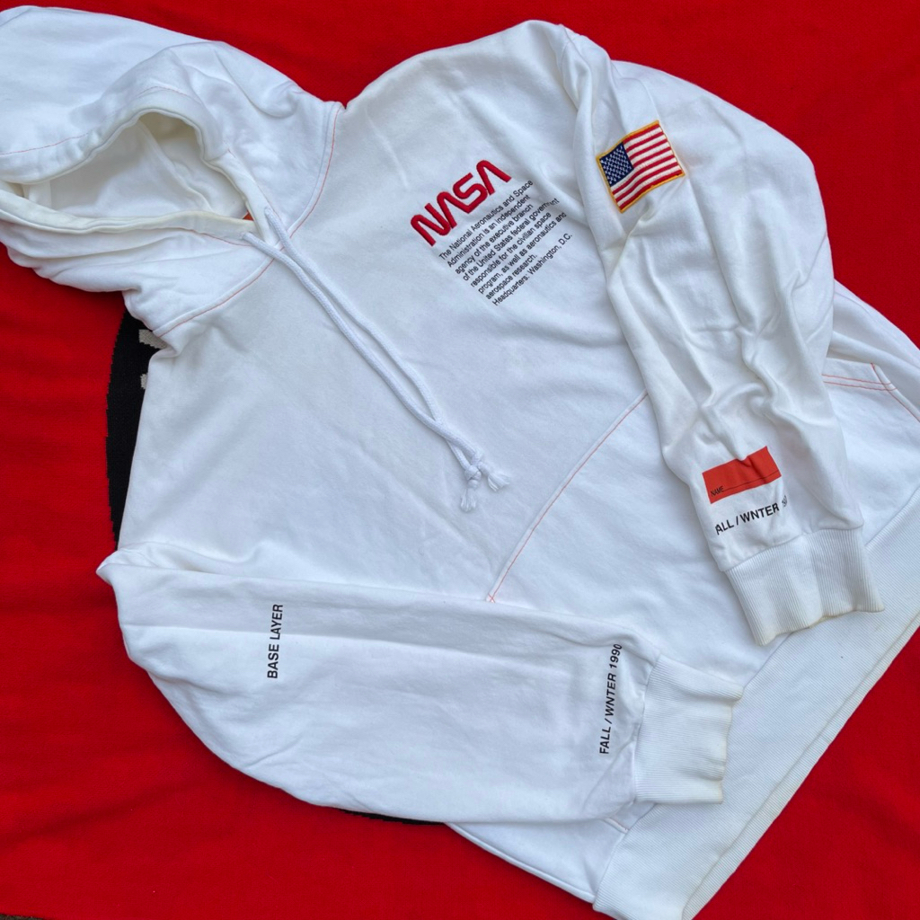 Heron Preston X Nasa Hoodie White