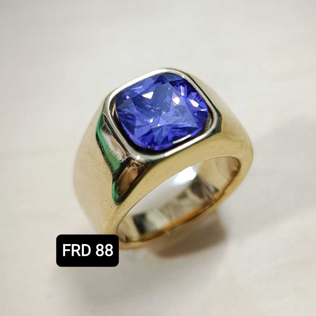 CINCIN TITANIUM BATU WARNA ONIX CT-11 MODEL KOTAK PRIA TERLARIS