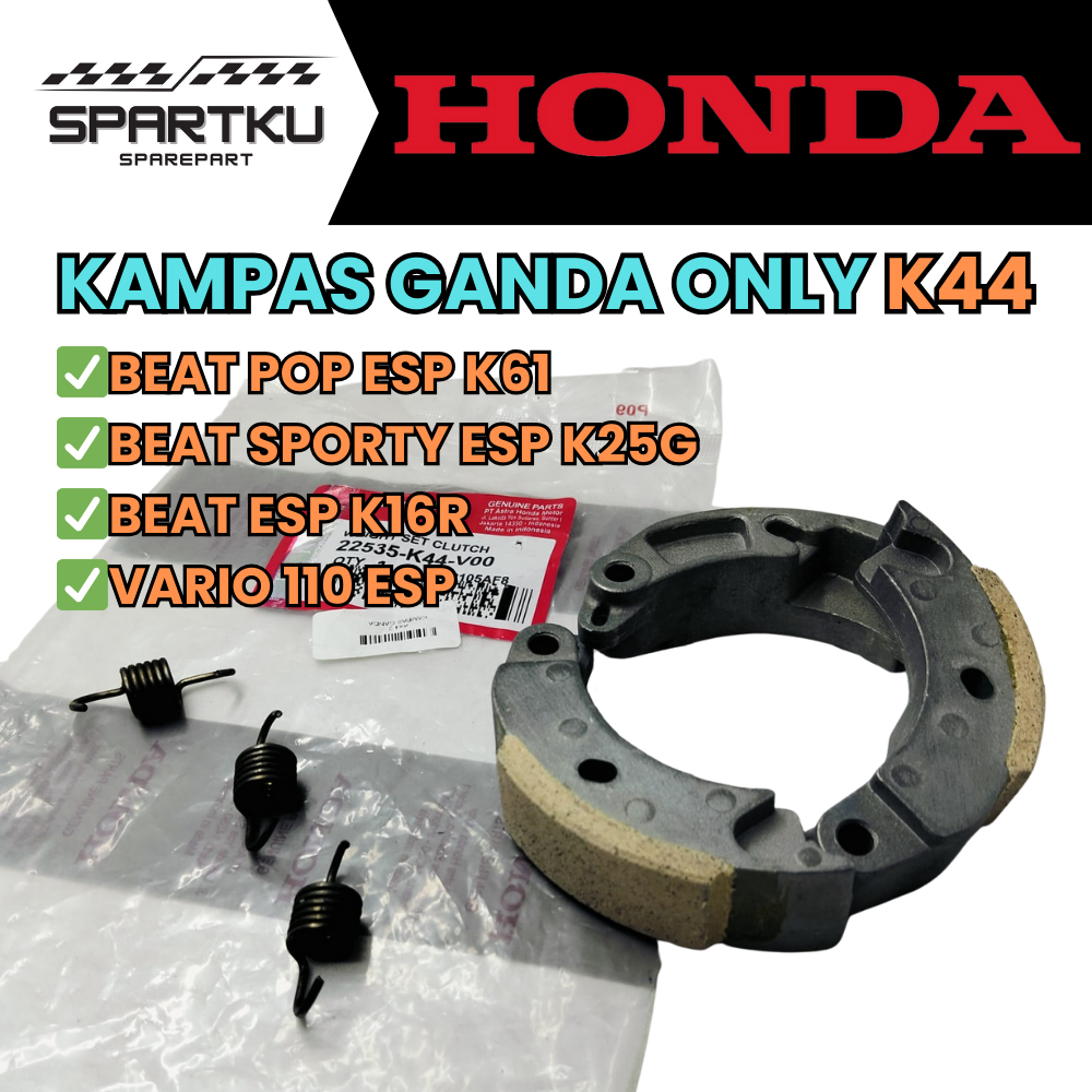[K44] KAMPAS GANDA / KOPLING GANDA ONLY (KAMPAS + PER) SAJA ORI ASLI HONDA BEAT ESP / POP / SPORTY /